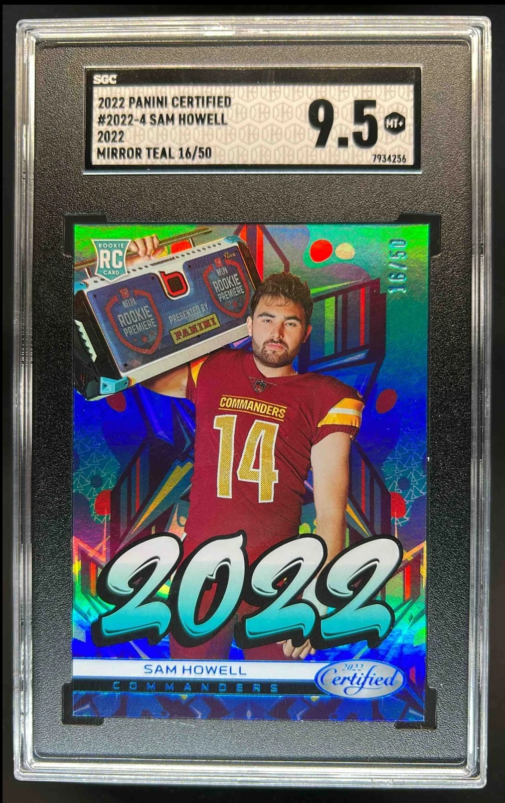 Sam Howell Panini Certified 2022 #20224 Teal Mirror