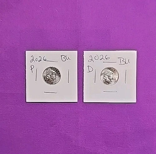 2026 P & D Emerging Liberty Dimes "BU"  In Coin Flips! **FREE SHIPPING**#wj425