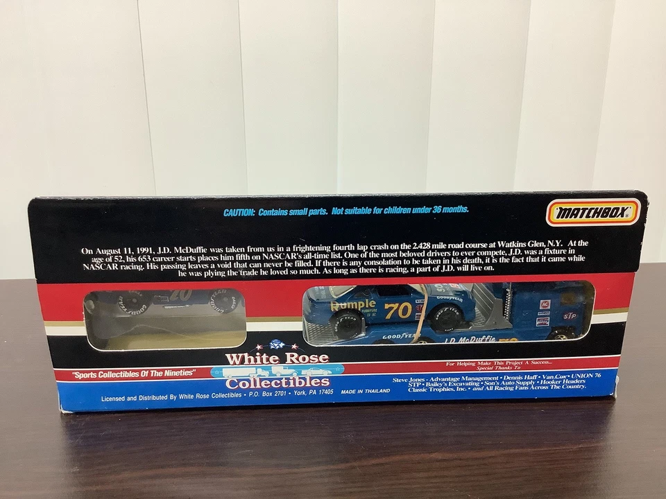 Matchbox NASCAR #70 JD McDuffie Limited Edition Transporter Set In Box NIP - Image 2 of 4