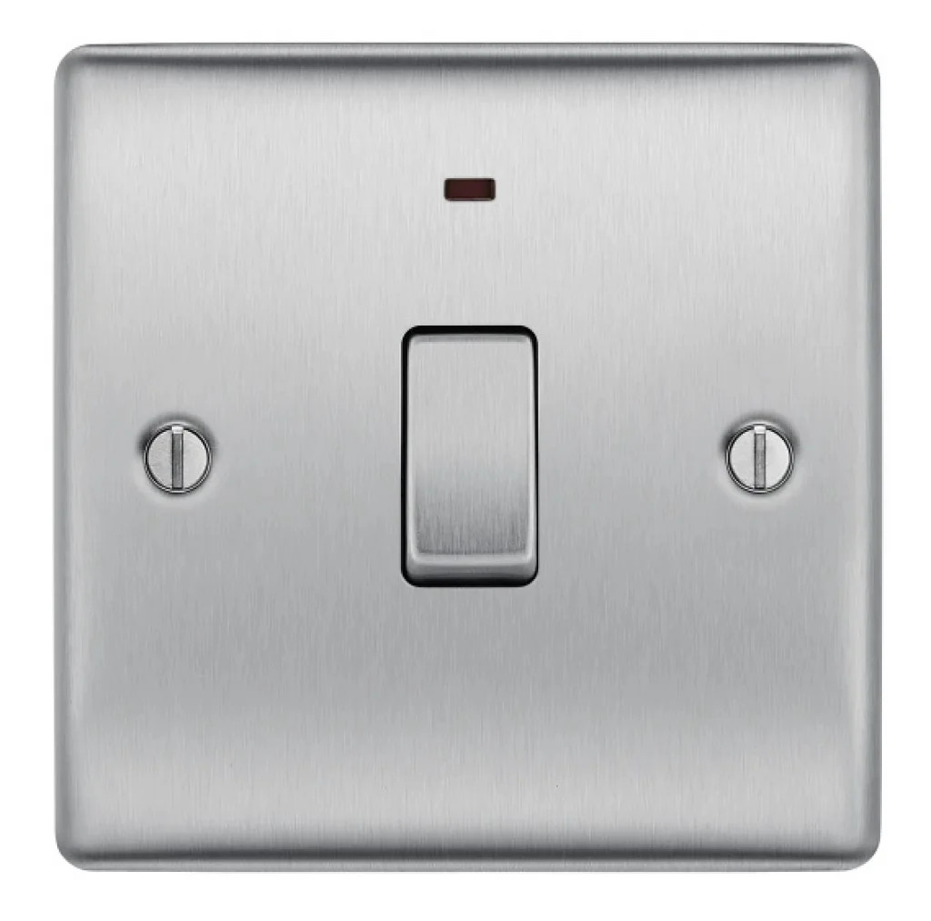 Luceco Uk Ltd Nexus Metal Brushed Steel Single Switch 20A With Power Indicator Nbs31-01 - Image 7