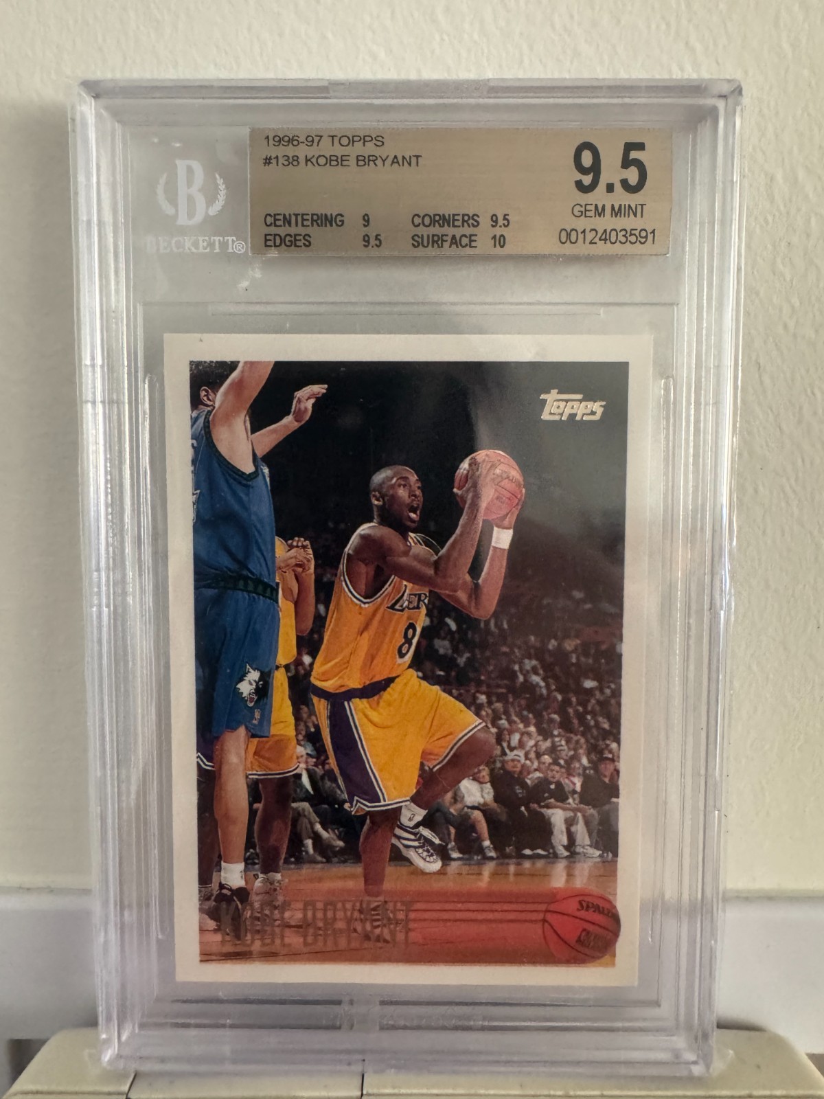 1996-97 Topps Kobe Bryant Rookie #138 BGS 9.5 Mamba RC Iconic Card