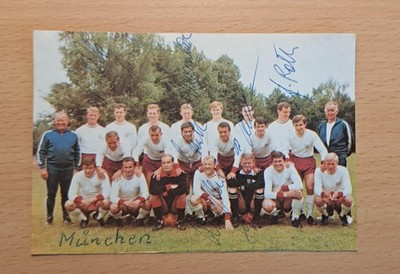 60er Jahre Eikon Verlag Bayern München Sammelbild Signiert Beckenbauer und Co.