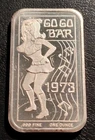 Vintage, 1973, Go Go Bar, 1 Troy Ounce, .999 Ceego  Silver Bar,