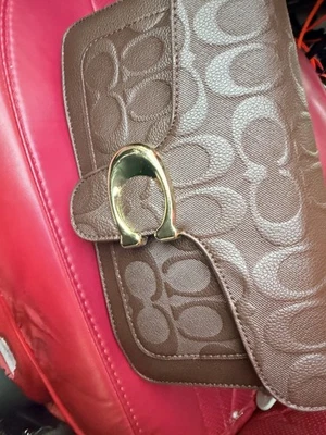 バッグ COACH handbag Signature brown Leather Coach Brown Signature Handbag for sale - eBay