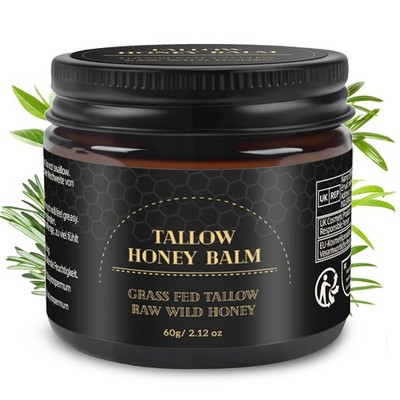 Beef Tallow for Skin, Tallow and Honey Balm for Face, Grass-Fed Tallow for Body