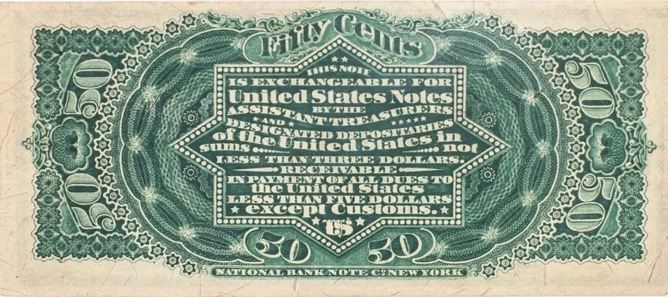 Fifty Cents 50C Fractional Currency 4th Issue Abraham Lincoln Higher Grade AU?! - Image 3 of 3