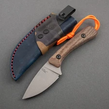 RARE! SPK Unlimited Shark w/ Custom Leather Sheath, Elmax/Natural Micarta
