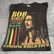 Vintage Bob Marley The Wailers Uprising World Tour T-Shirt Men s 2XL Graphic t