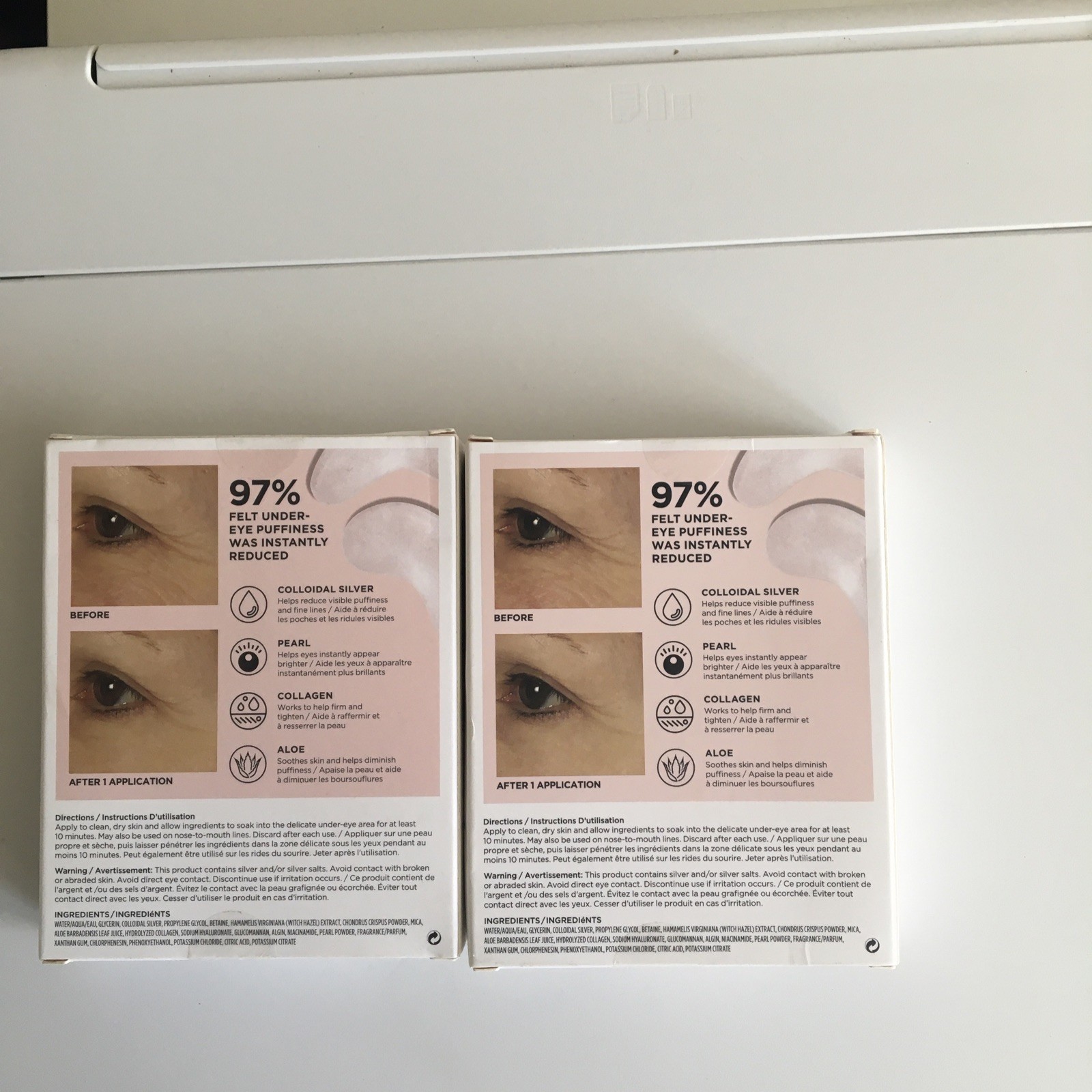 Beauty Bio Bright Eyes Depuffing and Brightening Eye Gels Box of 8 Pairs x 2