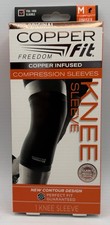 New Copper Fit Freedom Knee Compression Sleeve Unisex Size Medium 13  -14  Black