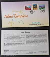 Guernsey Stamps:  Island Treasures  First Day Cover 1997