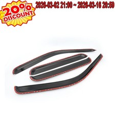 Wind Deflectors For Ford F250 1999-2016 Tape-on 4pcs JDM Black 4x