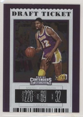 2019 Contenders Draft Picks Ticket 24/99 Magic Johnson (Purple Jersey) HOF 7y2