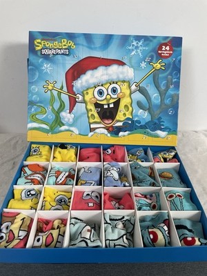 Nickelodeon 12 Paar SpongeBob Socken Weihnachten Adventskalender Kinder Größe 31-34