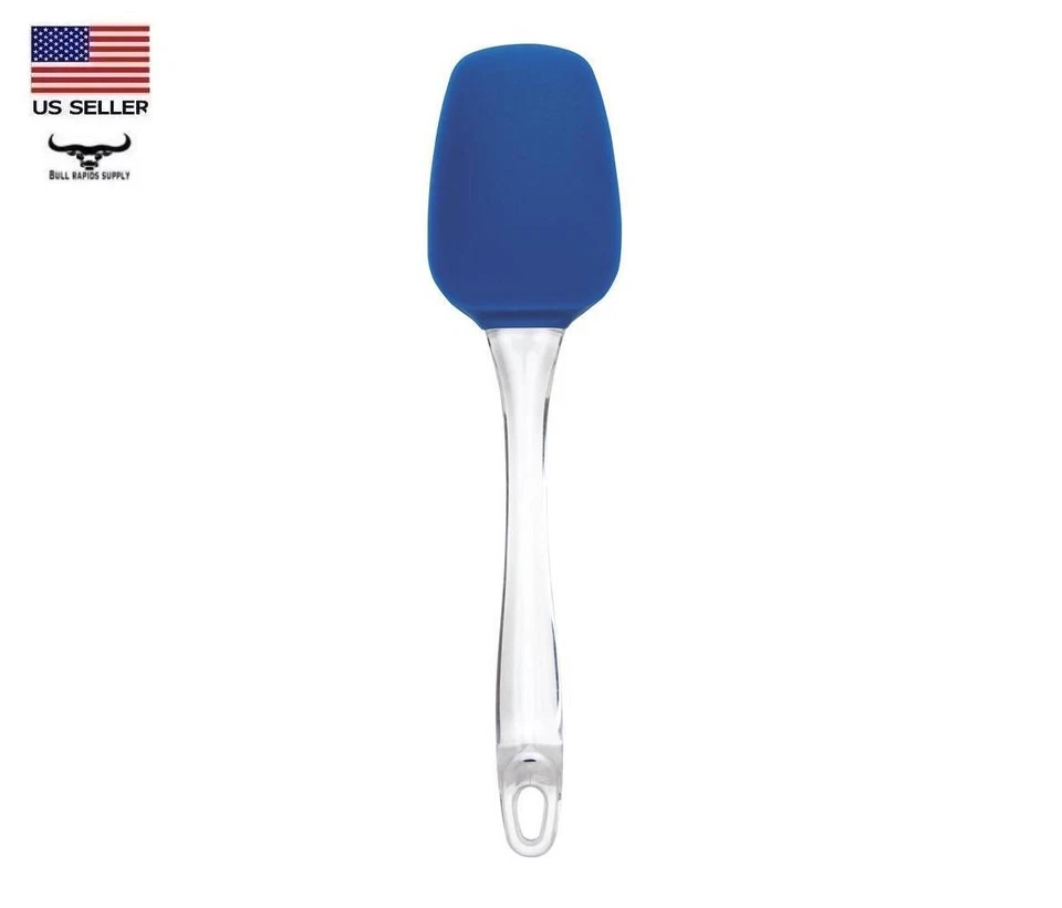 Espátula de silicona de 10" con mango de acrílico transparente - Se envía en colores surtidos Foto 2 de 4