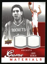 Luis Scola 2009-10 Upper Deck Game Materials GJ-LS /550