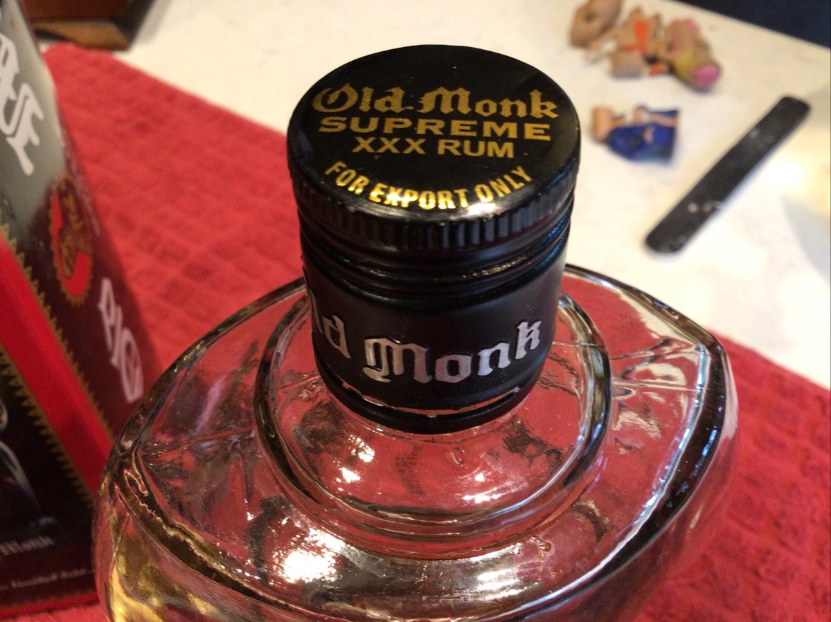 Vintage Old Monk Supreme Rum Bottle and Box | eBay Vintage Old Monk Supreme Rum Bottle and Box | eBay