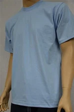 3 NEW PROCLUB S-5XLT HEAVY WEIGHT T-SHIRTS SKY BLUE PLAIN TEE PRO CLUB BLANK