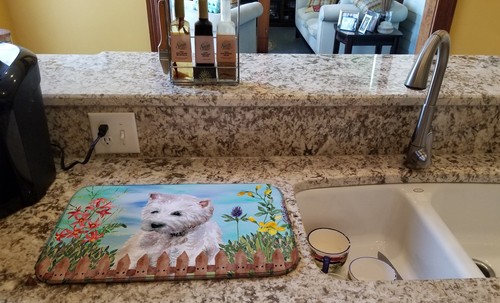 Westie Spring Dish Drying Water Bowl Mat CK1263DDM-S - Picture 2 of 4