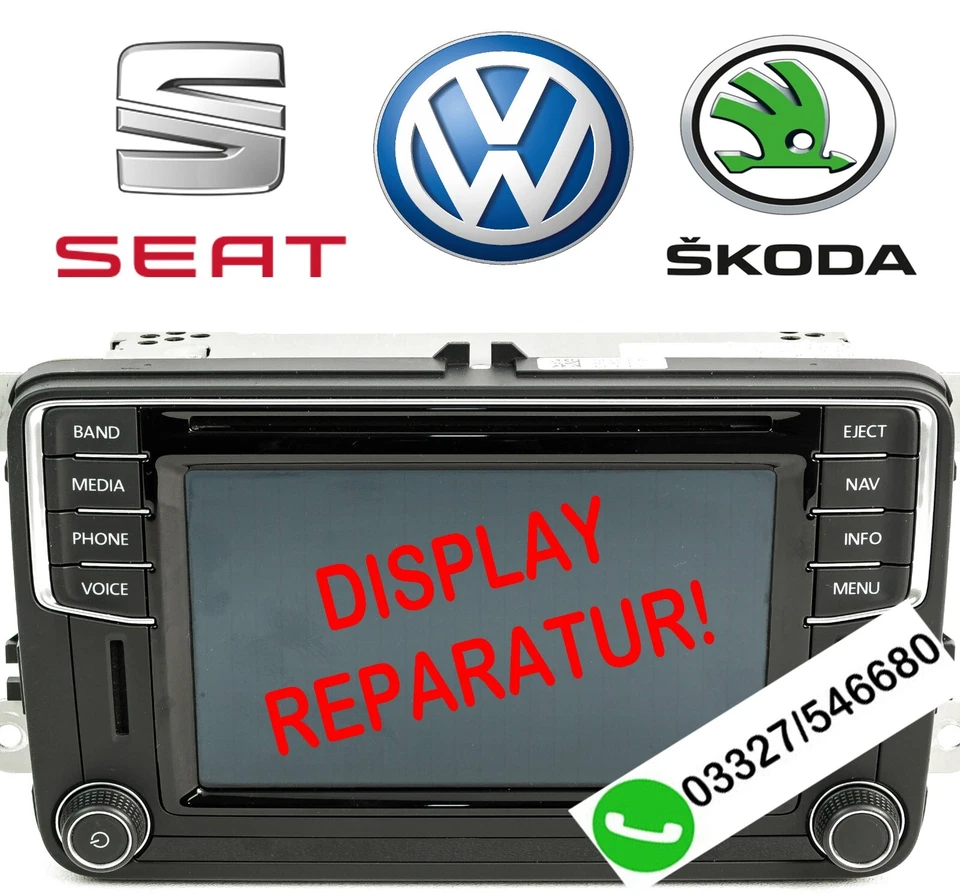 Touchscreen VW DISCOVER MEDIA Display Reparatur PQ SEAT SKODA T6 Alhambra RNS510 - Bild 2 von 4