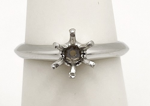Tiffany & Co. Platinum 2mm Knife Edge Solitaire Engagement Ring Mounting