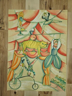 Francoise Deberdt ''Le Grande Equilibre'' signed / #d original 1979  lithograph