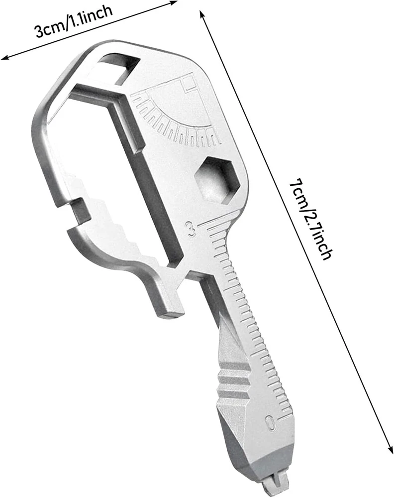 Bronze Multi-Tool Keychain Screwdriver for Camping Survival Outdoor Gear