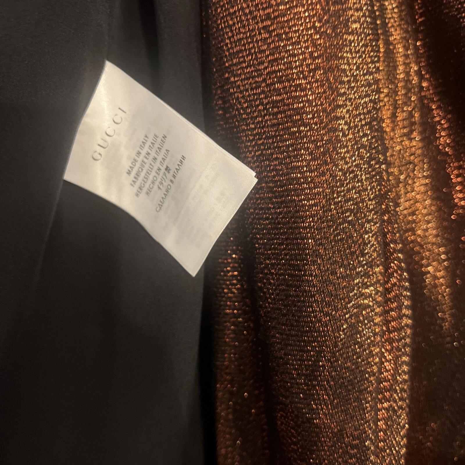 Gucci Tom Ford Runway Tuta Iridescente Rush Liquid Lame Giacca e Pantaloni