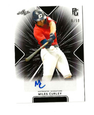 2021 MILES CURLEY LEAF PERFECT GAME AUTO BLACK PARALLEL ROOKIE #6/50 NEW