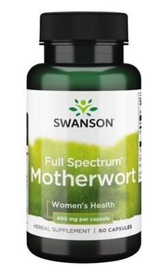 Swanson Premium Vollspektrum Motherwort Mutterkraut 400 mg 60 Kapseln