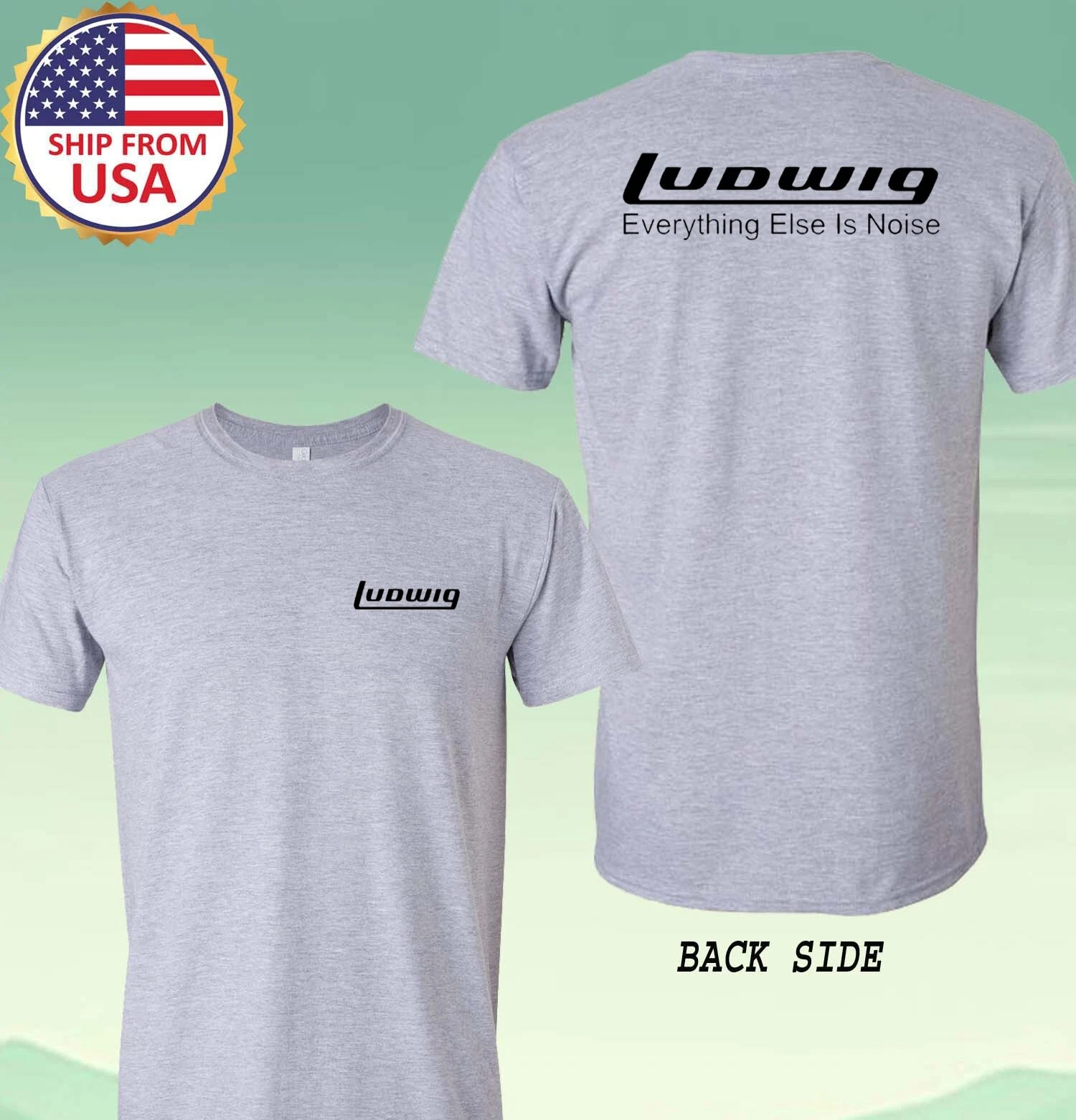 Ludwig Percussion Drums Men's Grey Size S-5XL