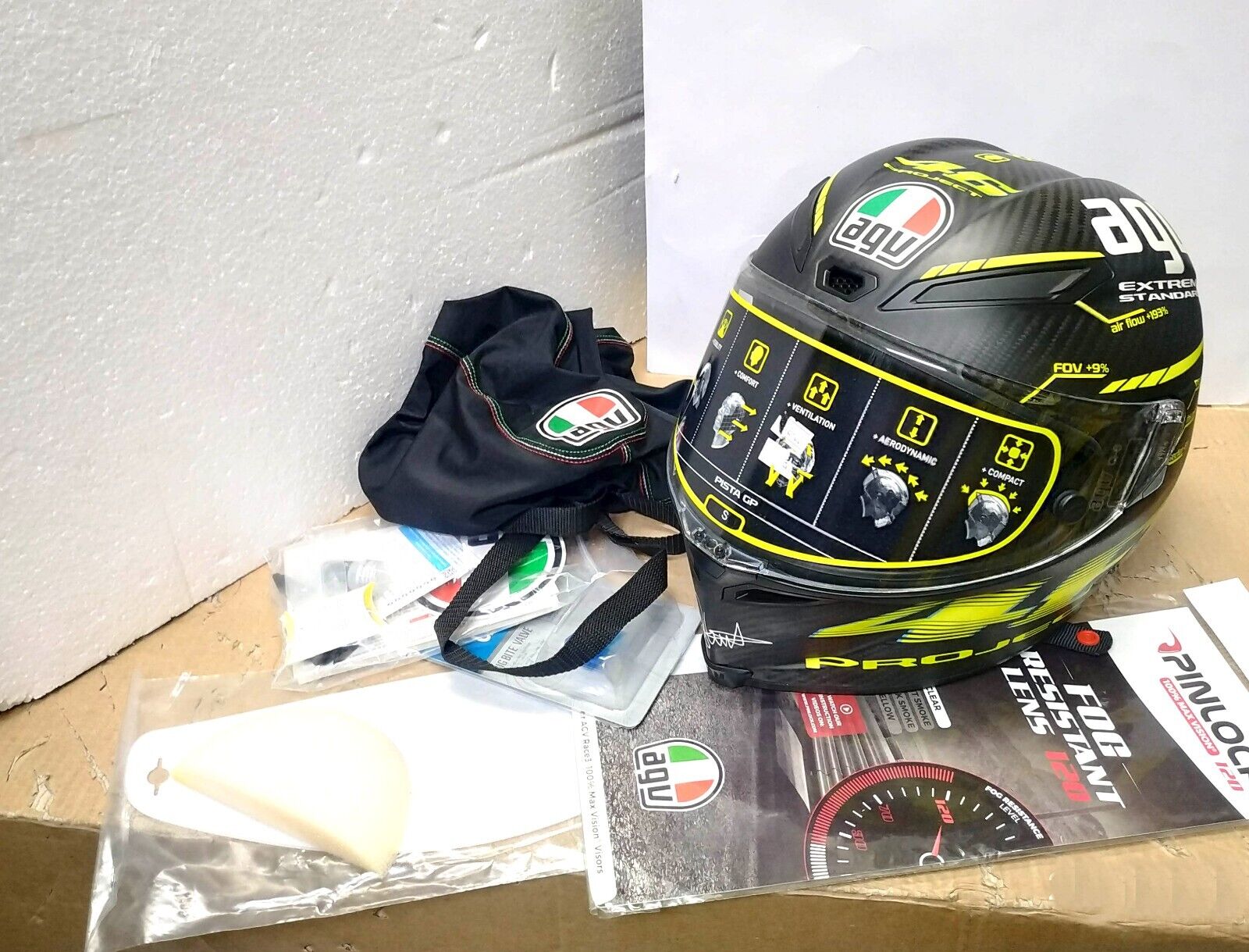 AGV PISTA GP R Project 46 2.0 Mat Carbon, XS