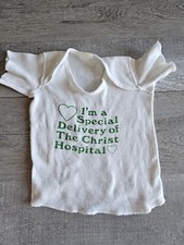 Vtg Infant 70s Tshirt Newborn "I'm A Special Delivery Of Christ Hospital" 20