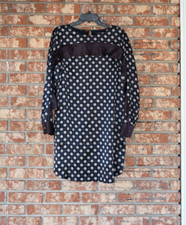 Banana Republic Multicolored Long Sleeve Silk Dress Size 10