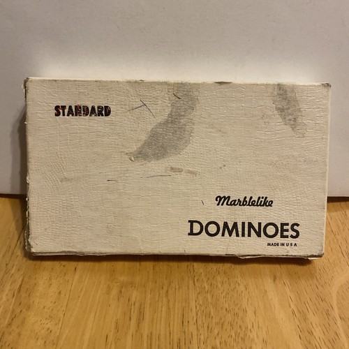 VTG PUREMCO NO. 616 STANDARD MARBLELIKE DOMINOES WACO, TEXAS MADE IN