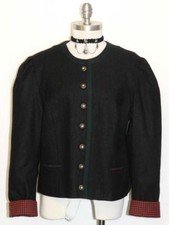Black ~ Wool German Trachten Women Winter Sport Riding Dress Suit Jacket 44 12 M