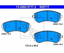 Brake pad set, disc brake ATE 13.0460-5717.2 for Nissan