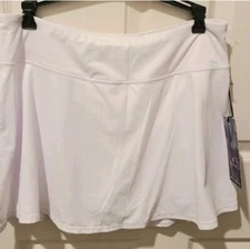 KYODAN WHITE SPORTS ACTIVEWEAR GOLF TENNIS SKORTS SKIRT SHORTS ZIPPER POCKET $60