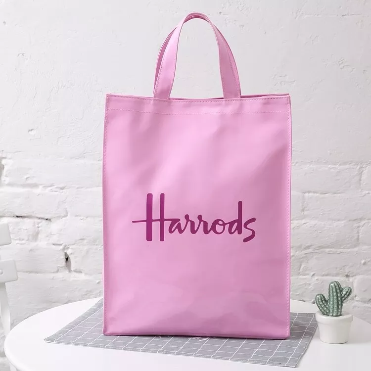 Beautiful Harrods Pink with Letters shopper tote bag medium size