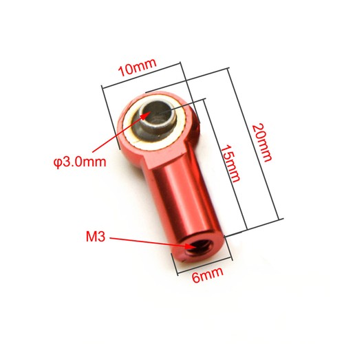 5x 10x 20x Alloy M3 Link Rod End Ball Joint Ball Head Kugelkopf für 1/10 RC Cars - Bild 2 von 17