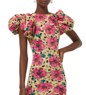 NWOT ROTATE Birger Christensen Katalona Floral Multicolor Mini Dress XS $400