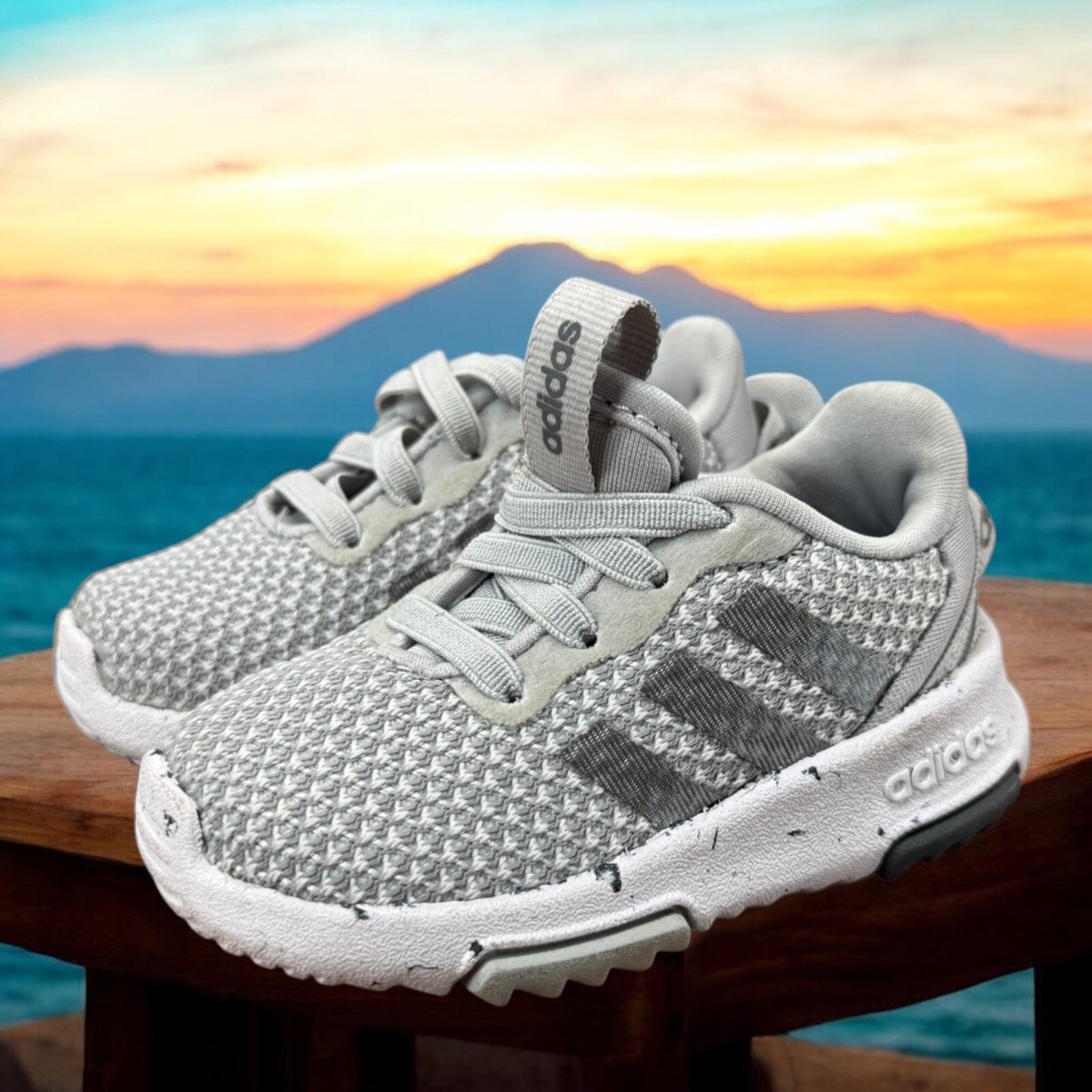 Adidas Baby Racer TR H04462 Running Shoe Girls Boys Grey 4K
