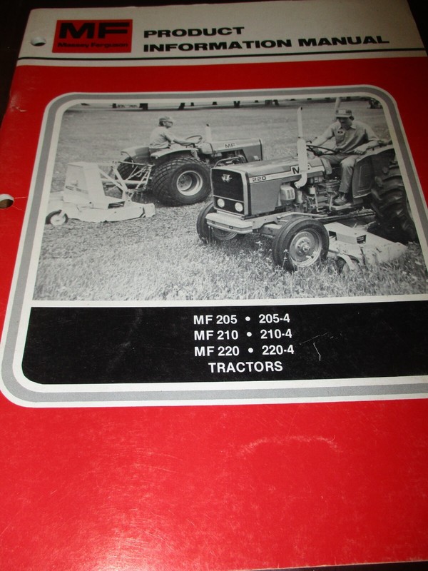 Massey-Ferguson MF 205-210-220 Tractors Product Information Manual 1979