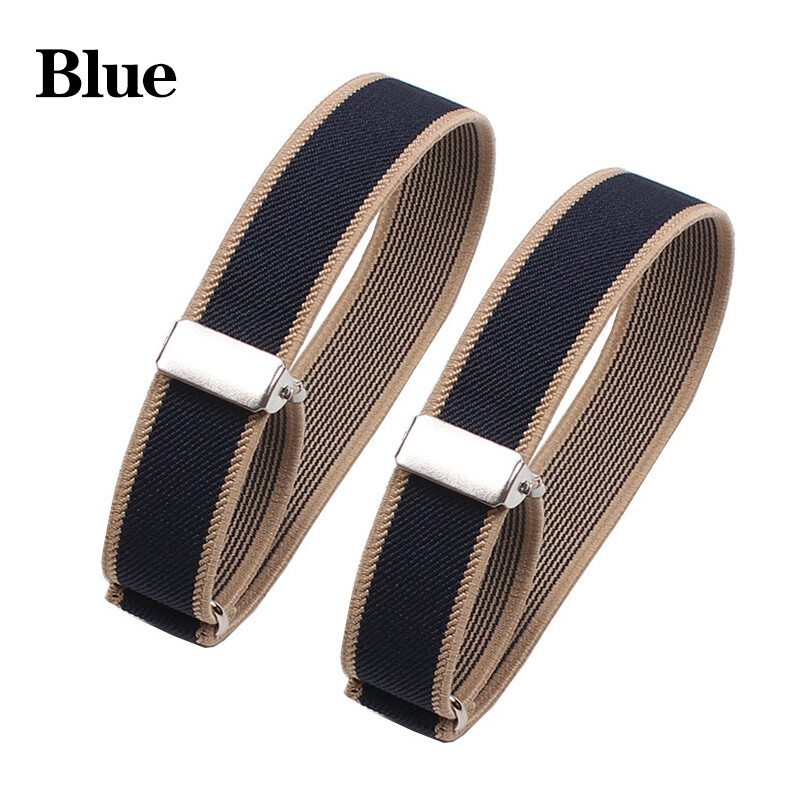 2Pcs Men Women Elastic Adjustable Shirt Sleeve Holders Garter Strap Arm