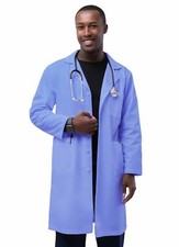 Adar Unisex Doctor Nurse Scrub Uniform Lapel Collar Inner Pockets Lab Coat - 39"