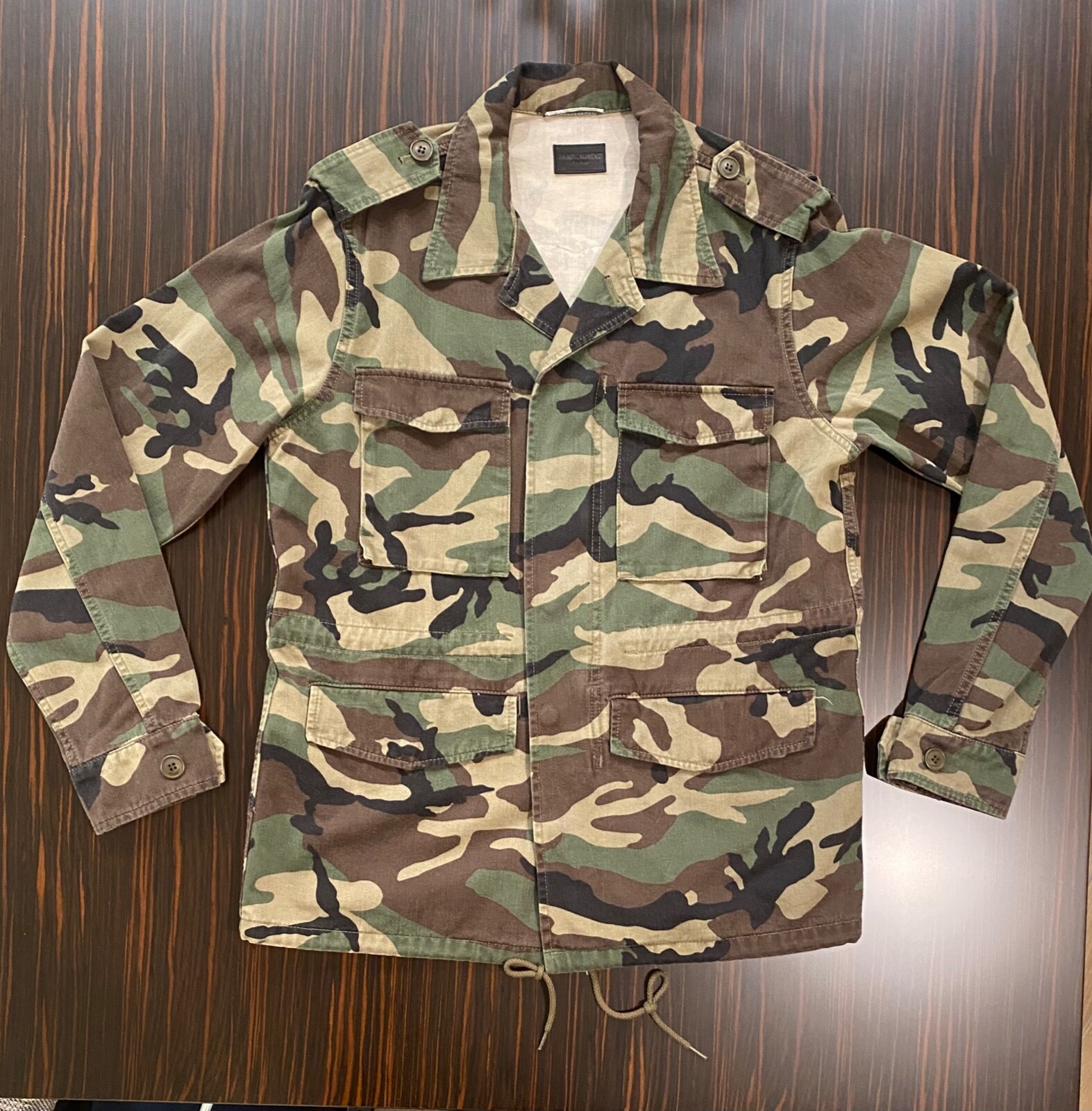 Giacca mimetica stile militare Saint Laurent amore taglia S