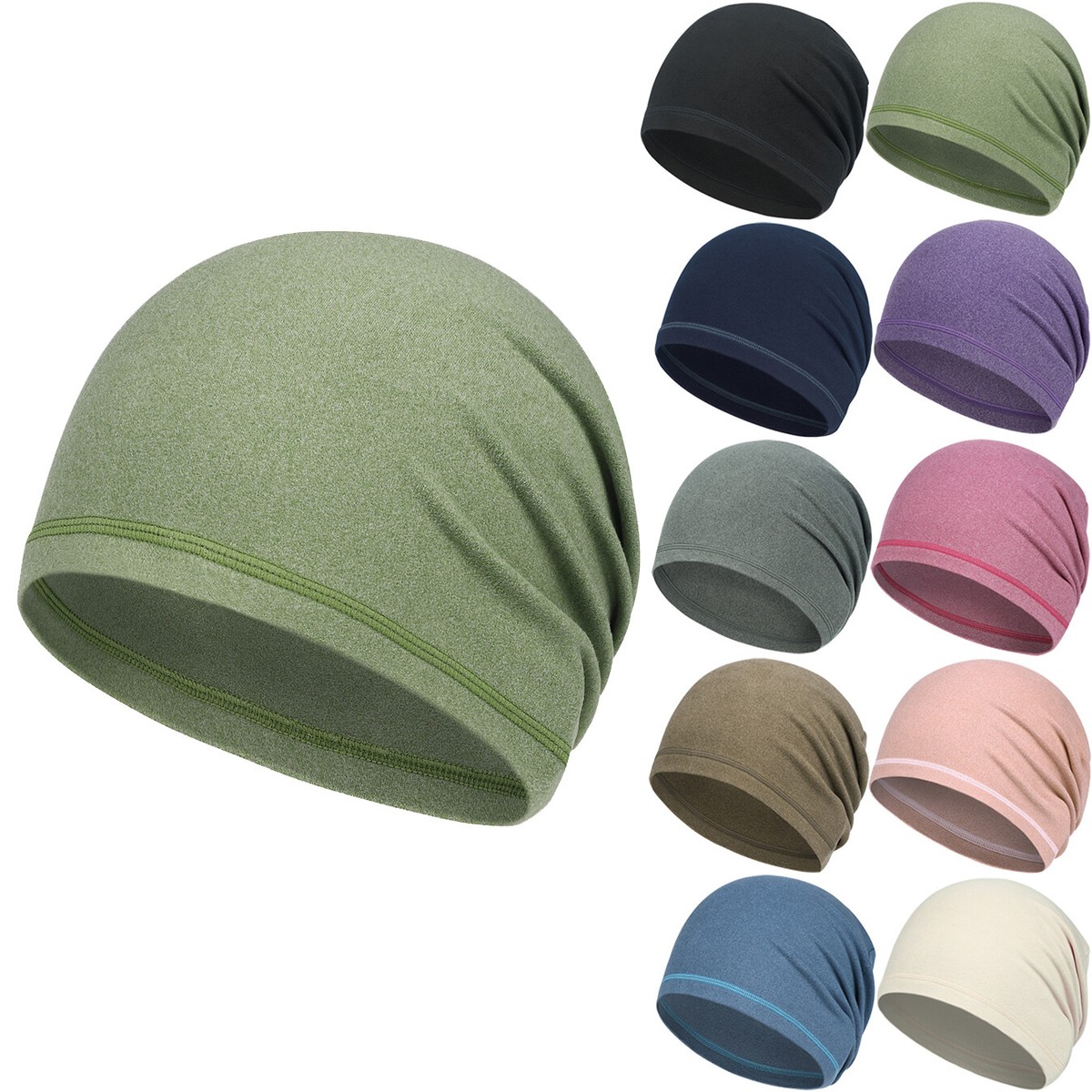 Winter Skull Cap Helmet Liner Thermal Fleece Windproof Beanie Hat