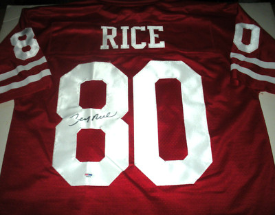 Proline Jerry Rice JERRY RICE SANFRANCISCO 49ER PSA/DNA/COA SIGNED OFFICIAL LICENSED ...