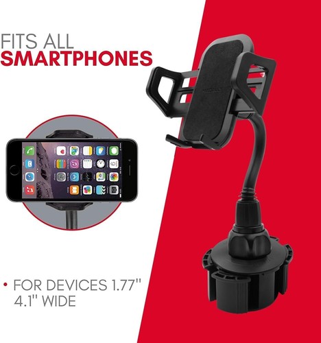 Porte-gobelet voiture support téléphone stable réglable convient aux téléphones jusqu'à 41 pouces - Photo 7 sur 9
