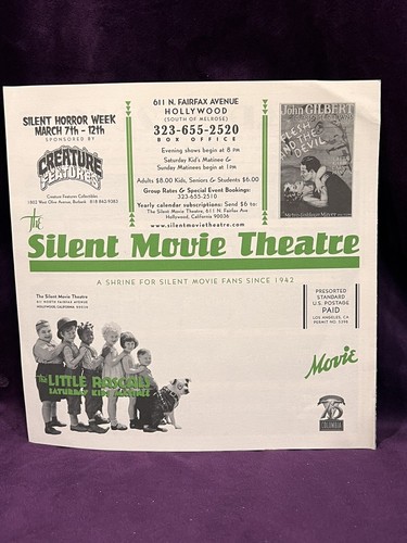 LON CHANEY, SR. PHANTOM OF THE OPERA VINTAGE 2000 8"x8" PAMPHLET - Picture 2 of 3